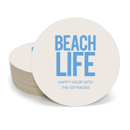 Beach Life Round Coasters